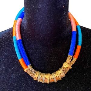 Colorful necklace with adjustable clasp
